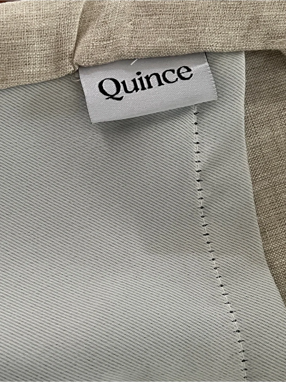 Quince Set of 2 European Linen Room Darkening Curtain Panels in Flax 48x84